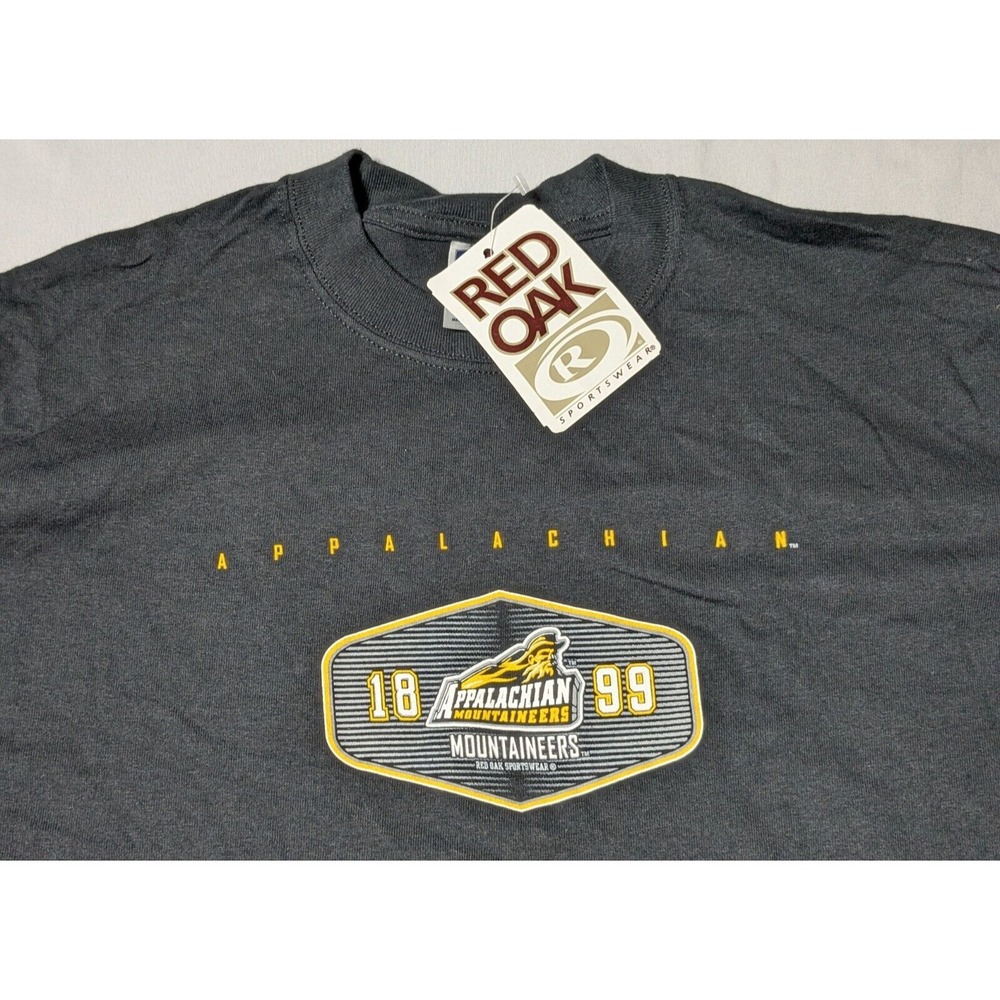 APPALACHIAN‎ MOUNTAINEERS RED OAK SPORTSWEAR Men Large Black Team T-Shirt NEW - Picture 2 of 12